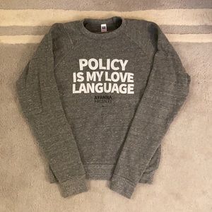Ayanna Pressley “Policy is my Love Language” Gray Crewneck